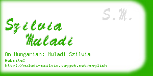szilvia muladi business card